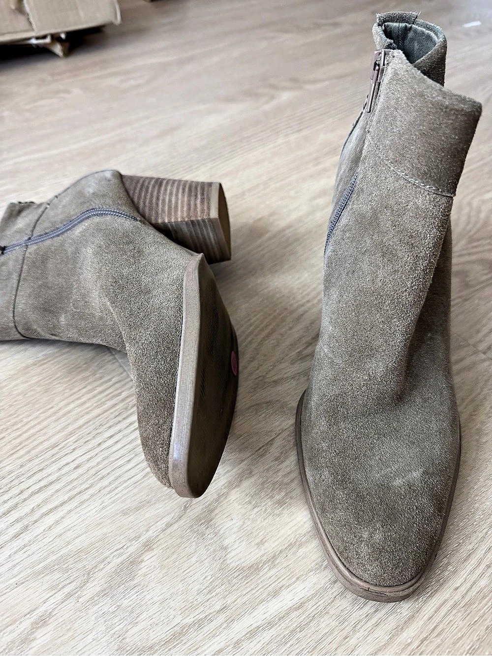 Steve Madden Gray Heeled Ankle Boots